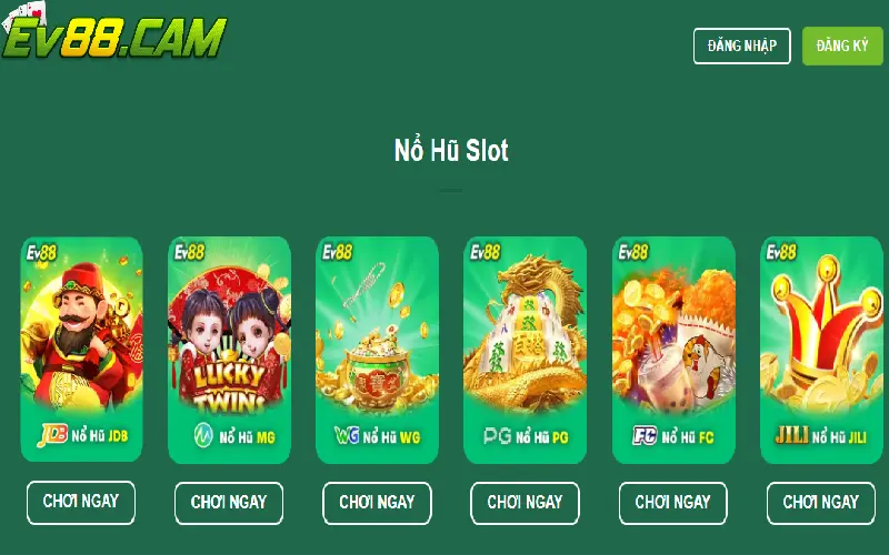 Đối tác là các nhà cung cấp slot game uy tín hàng đầu